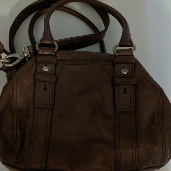 Fossil Satchel Dark Brown - Picture 2 of 3